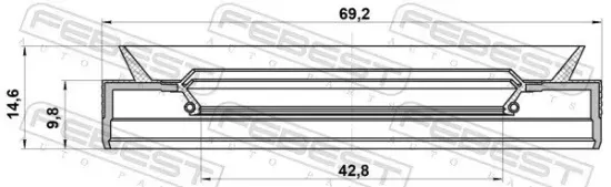 Wellendichtring, Antriebswelle FEBEST 95PES-44691015L Bild Wellendichtring, Antriebswelle FEBEST 95PES-44691015L