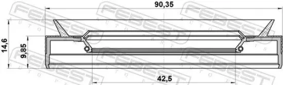 Wellendichtring, Antriebswelle FEBEST 95PES-44901015C Bild Wellendichtring, Antriebswelle FEBEST 95PES-44901015C