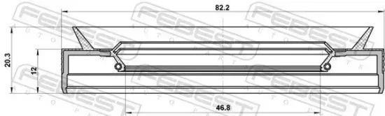 Wellendichtring, Differential FEBEST 95PEW-48821220R Bild Wellendichtring, Differential FEBEST 95PEW-48821220R