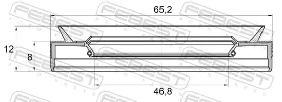 Wellendichtring, Antriebswelle FEBEST 95PEY-48650812C Bild Wellendichtring, Antriebswelle FEBEST 95PEY-48650812C
