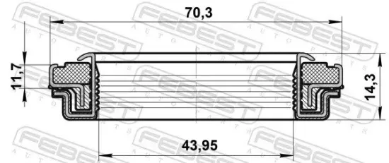 Wellendichtring, Verteilergetriebe FEBEST 95RCW-44701214X Bild Wellendichtring, Verteilergetriebe FEBEST 95RCW-44701214X