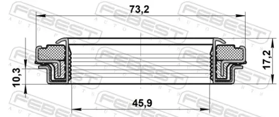 Wellendichtring, Antriebswelle FEBEST 95RCW-47731017X Bild Wellendichtring, Antriebswelle FEBEST 95RCW-47731017X