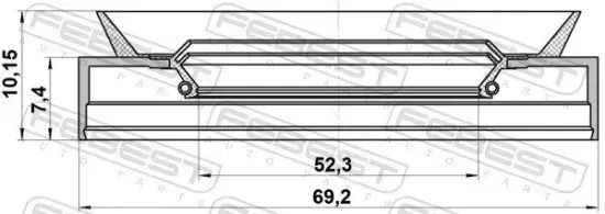 Dichtring, Radnabe FEBEST 95TBS-54690710X Bild Dichtring, Radnabe FEBEST 95TBS-54690710X