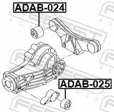 Lagerung, Differential FEBEST ADAB-025 Bild Lagerung, Differential FEBEST ADAB-025