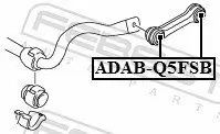 Lagerung, Achsstrebe FEBEST ADAB-Q5FSB Bild Lagerung, Achsstrebe FEBEST ADAB-Q5FSB