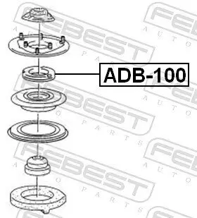 Wälzlager, Federbeinstützlager FEBEST ADB-100 Bild Wälzlager, Federbeinstützlager FEBEST ADB-100