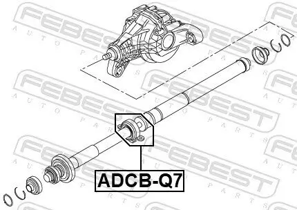 Lager, Gelenkwellenmittellager FEBEST ADCB-Q7 Bild Lager, Gelenkwellenmittellager FEBEST ADCB-Q7