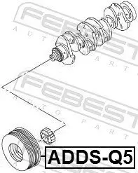 Riemenscheibe, Kurbelwelle FEBEST ADDS-Q5 Bild Riemenscheibe, Kurbelwelle FEBEST ADDS-Q5