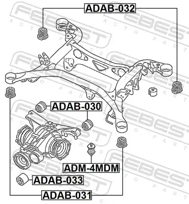 Lagerung, Differential oben FEBEST ADM-4MDM Bild Lagerung, Differential oben FEBEST ADM-4MDM