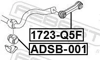 Lagerung, Stabilisator Vorderachse FEBEST ADSB-001 Bild Lagerung, Stabilisator Vorderachse FEBEST ADSB-001