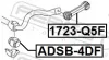 Lagerung, Stabilisator Vorderachse FEBEST ADSB-4DF Bild Lagerung, Stabilisator Vorderachse FEBEST ADSB-4DF