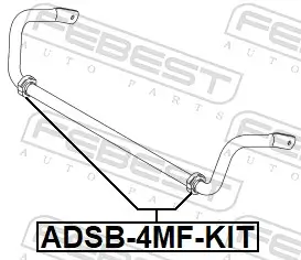Reparatursatz, Stabilisatorlager Vorderachse FEBEST ADSB-4MF-KIT Bild Reparatursatz, Stabilisatorlager Vorderachse FEBEST ADSB-4MF-KIT
