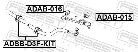 Reparatursatz, Stabilisatorlager vorne FEBEST ADSB-D3F-KIT Bild Reparatursatz, Stabilisatorlager vorne FEBEST ADSB-D3F-KIT