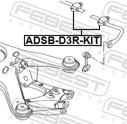 Reparatursatz, Stabilisatorlager Hinterachse beidseitig FEBEST ADSB-D3R-KIT Bild Reparatursatz, Stabilisatorlager Hinterachse beidseitig FEBEST ADSB-D3R-KIT