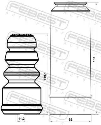 Staubschutzsatz, Stoßdämpfer Hinterachse FEBEST ADSHB-A4IIR-KIT Bild Staubschutzsatz, Stoßdämpfer Hinterachse FEBEST ADSHB-A4IIR-KIT