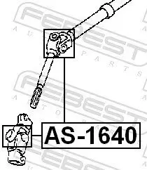 Gelenk, Lenkwelle FEBEST AS-1640 Bild Gelenk, Lenkwelle FEBEST AS-1640