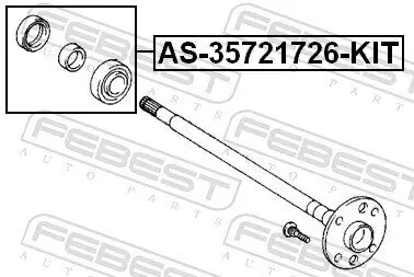Lager, Antriebswelle FEBEST AS-35721726-KIT Bild Lager, Antriebswelle FEBEST AS-35721726-KIT