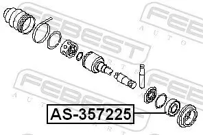 Lager, Antriebswelle FEBEST AS-357225 Bild Lager, Antriebswelle FEBEST AS-357225