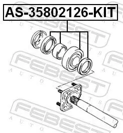 Lager, Antriebswelle FEBEST AS-35802126-KIT Bild Lager, Antriebswelle FEBEST AS-35802126-KIT