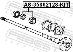 Lager, Antriebswelle FEBEST AS-35802128-KIT Bild Lager, Antriebswelle FEBEST AS-35802128-KIT