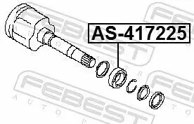 Lager, Antriebswelle FEBEST AS-417225 Bild Lager, Antriebswelle FEBEST AS-417225