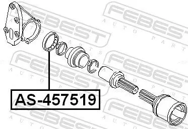 Lager, Antriebswelle FEBEST AS-457519 Bild Lager, Antriebswelle FEBEST AS-457519