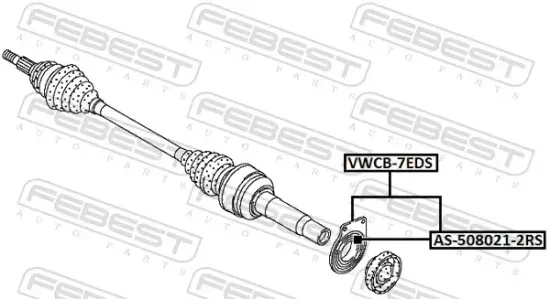 Lager, Antriebswelle FEBEST AS-508021-2RS Bild Lager, Antriebswelle FEBEST AS-508021-2RS