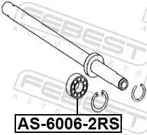 Lager, Gelenkwellenmittellager FEBEST AS-6006-2RS Bild Lager, Gelenkwellenmittellager FEBEST AS-6006-2RS