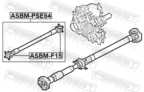 Gelenkwelle, Achsantrieb FEBEST ASBM-PSE84 Bild Gelenkwelle, Achsantrieb FEBEST ASBM-PSE84