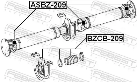Gelenk, Gelenkwelle FEBEST ASBZ-209 Bild Gelenk, Gelenkwelle FEBEST ASBZ-209