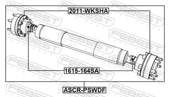 Gelenkwelle, Achsantrieb vorne FEBEST ASCR-PSWDF Bild Gelenkwelle, Achsantrieb vorne FEBEST ASCR-PSWDF