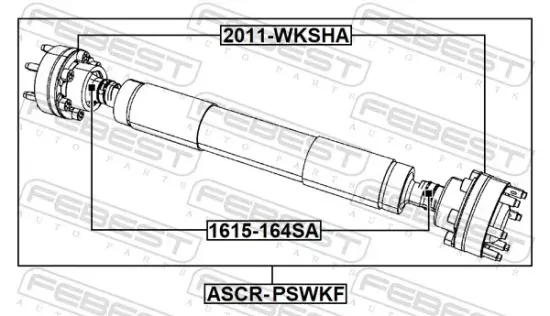 Gelenkwelle, Achsantrieb vorne FEBEST ASCR-PSWKF Bild Gelenkwelle, Achsantrieb vorne FEBEST ASCR-PSWKF