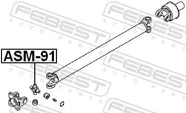 Gelenk, Gelenkwelle FEBEST ASM-91 Bild Gelenk, Gelenkwelle FEBEST ASM-91