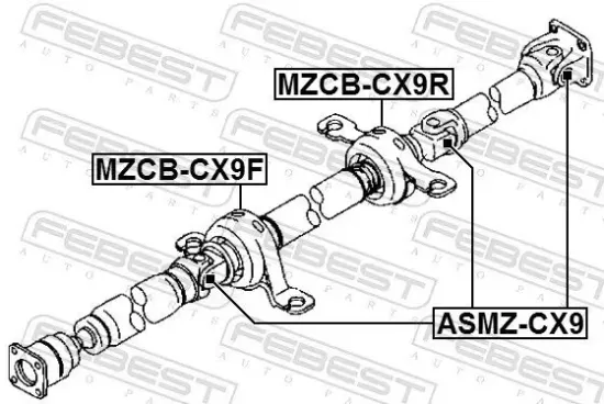 Gelenk, Gelenkwelle FEBEST ASMZ-CX9 Bild Gelenk, Gelenkwelle FEBEST ASMZ-CX9