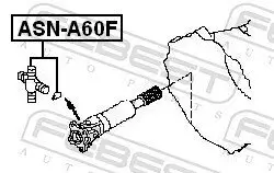 Gelenk, Gelenkwelle vordere Gelenkwelle an Differential FEBEST ASN-A60F Bild Gelenk, Gelenkwelle vordere Gelenkwelle an Differential FEBEST ASN-A60F