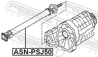 Gelenkwelle, Achsantrieb FEBEST ASN-PSJ50 Bild Gelenkwelle, Achsantrieb FEBEST ASN-PSJ50