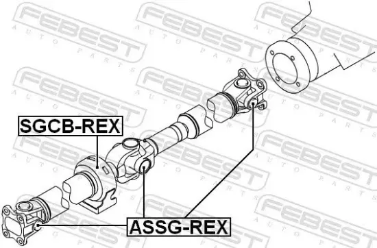 Gelenk, Längswelle FEBEST ASSG-REX Bild Gelenk, Längswelle FEBEST ASSG-REX