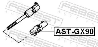 Lenkwelle FEBEST AST-GX90 Bild Lenkwelle FEBEST AST-GX90
