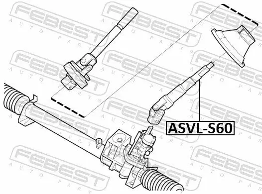 Lenkwelle FEBEST ASVL-S60 Bild Lenkwelle FEBEST ASVL-S60