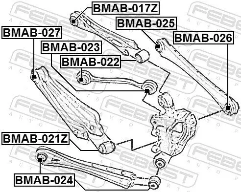 Lagerung, Lenker FEBEST BMAB-023 Bild Lagerung, Lenker FEBEST BMAB-023