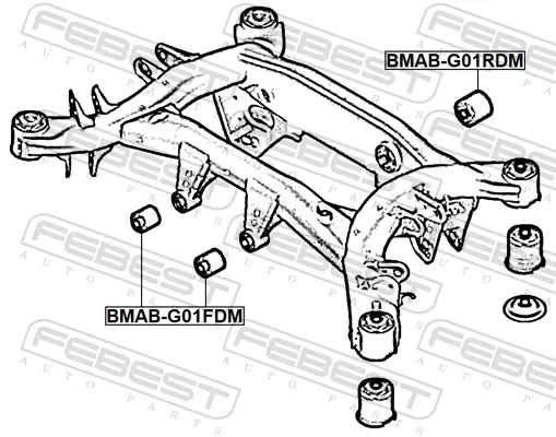 Lagerung, Differential hinten Hinterachse FEBEST BMAB-G01RDM Bild Lagerung, Differential hinten Hinterachse FEBEST BMAB-G01RDM