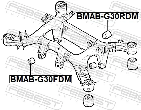 Lagerung, Differential Hinterachse unten FEBEST BMAB-G30RDM Bild Lagerung, Differential Hinterachse unten FEBEST BMAB-G30RDM