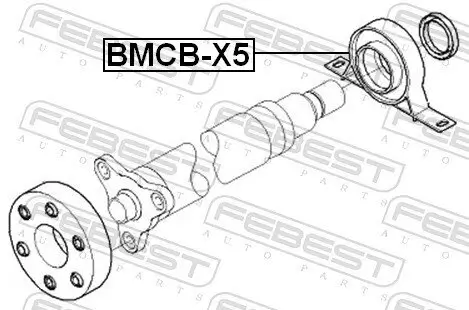 Lager, Gelenkwellenmittellager FEBEST BMCB-X5 Bild Lager, Gelenkwellenmittellager FEBEST BMCB-X5