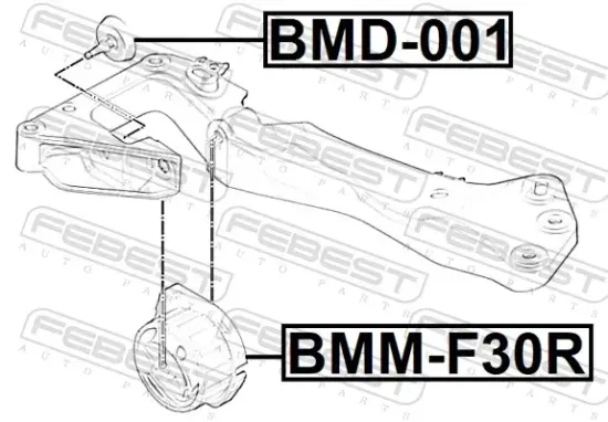 Lagerung, Verteilergetriebe FEBEST BMD-001 Bild Lagerung, Verteilergetriebe FEBEST BMD-001