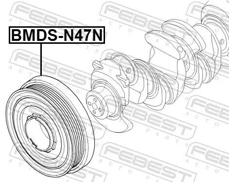 Riemenscheibe, Kurbelwelle FEBEST BMDS-N47N Bild Riemenscheibe, Kurbelwelle FEBEST BMDS-N47N