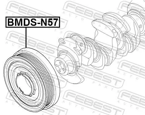 Riemenscheibe, Kurbelwelle FEBEST BMDS-N57 Bild Riemenscheibe, Kurbelwelle FEBEST BMDS-N57