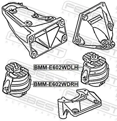 Lagerung, Motor rechts FEBEST BMM-E602WDRH Bild Lagerung, Motor rechts FEBEST BMM-E602WDRH