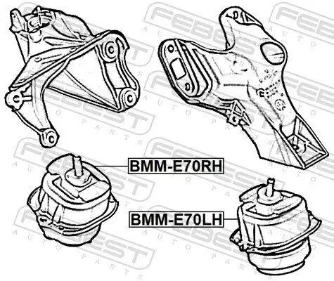 Lagerung, Motor links FEBEST BMM-E70LH Bild Lagerung, Motor links FEBEST BMM-E70LH