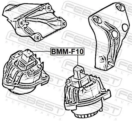 Lagerung, Motor beidseitig FEBEST BMM-F10 Bild Lagerung, Motor beidseitig FEBEST BMM-F10