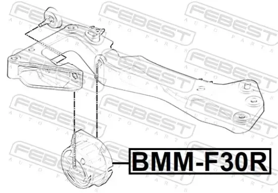 Lagerung, Automatikgetriebe hinten FEBEST BMM-F30R Bild Lagerung, Automatikgetriebe hinten FEBEST BMM-F30R